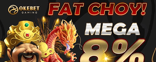 Kong Hei Fat Choy ! Deposit Mega 8% Cashback
